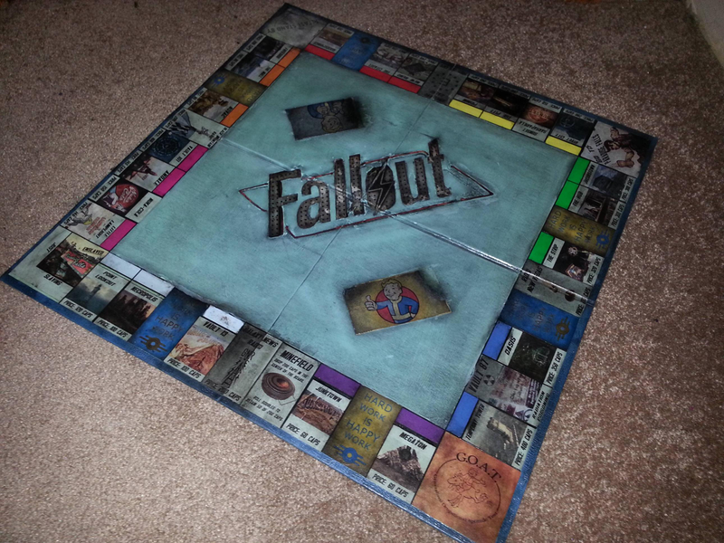 Illustration for article titled How Sweet, This Husband Gave His Wife A Handmade Fallout Monopoly Set
